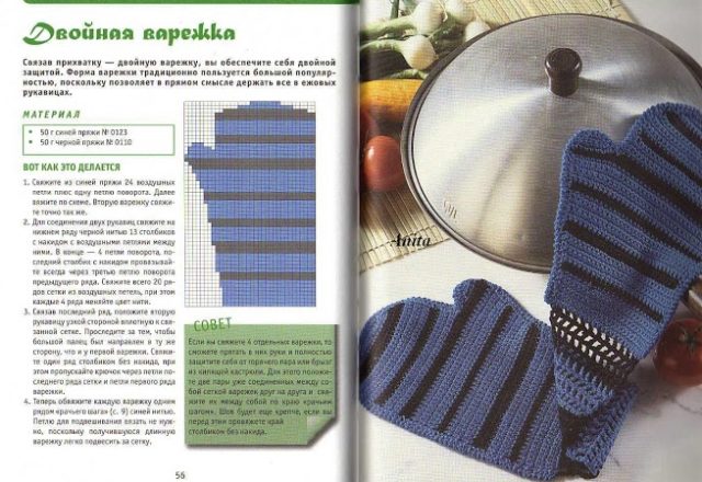 Crochet gloves potholder
