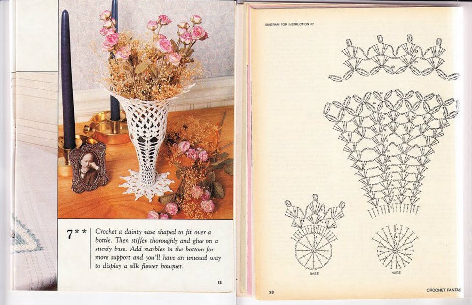 Crochet jar starched