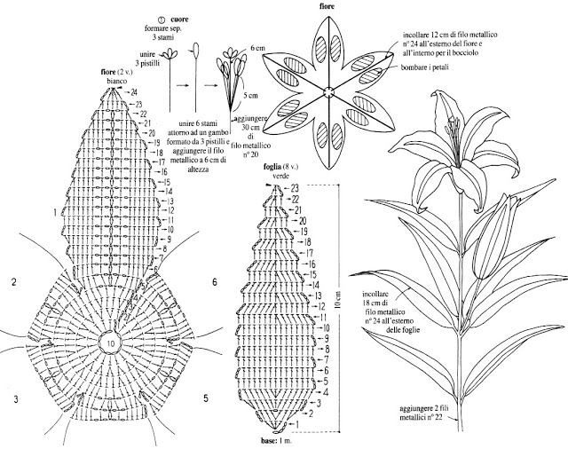 Crochet lilium flowers (2)