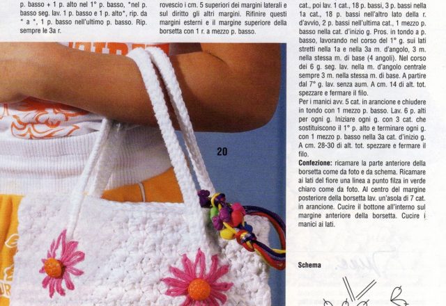 Crochet orange handbag (1)