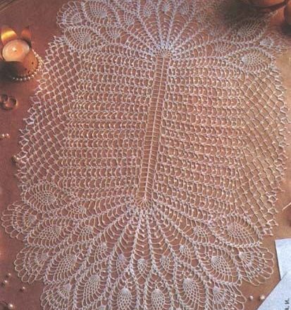 Crochet oval perforated doily (1)
