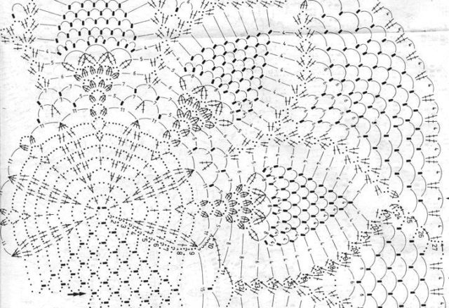 Crochet oval sky-blue doily (2)