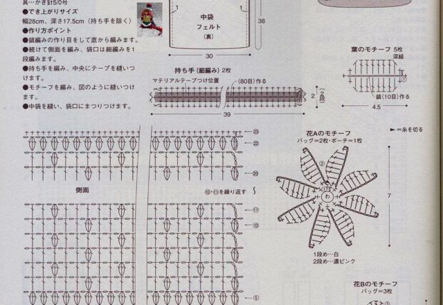 Crochet purse and wallet with flowers (2)