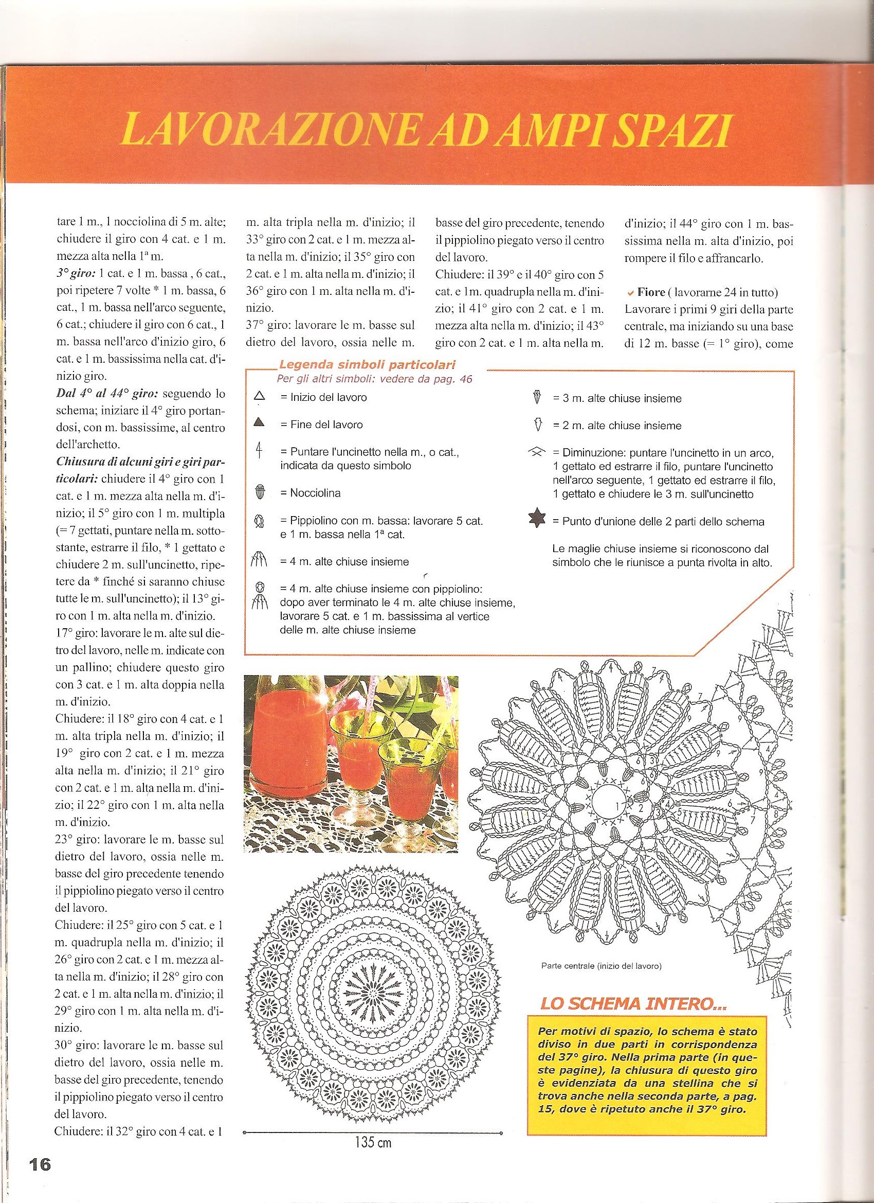 Crochet round tablecloth spacious (3)