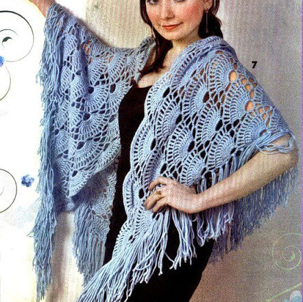 Crochet shawl with ranges (1)