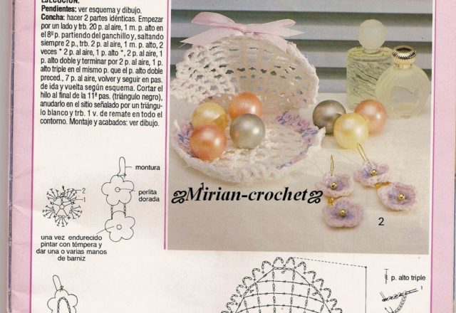 Crochet shell starched