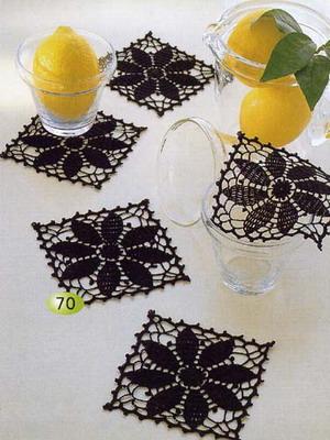 Crochet square coasters (1)