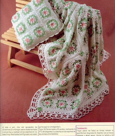 Crochet square tiles baby blanket (1)