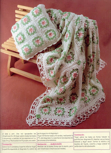 Crochet square tiles baby blanket (1)