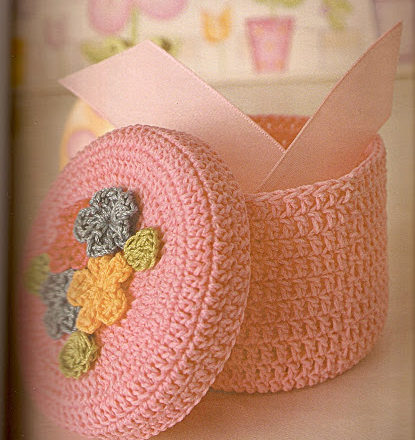 Crochet starched round box (1)