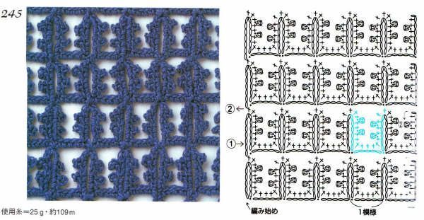 Crochet stitches with patterns (19)