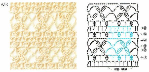 Crochet stitches with patterns (49)