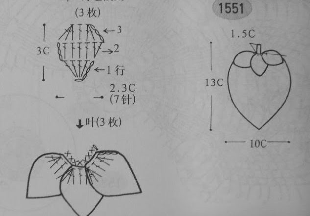 Crochet strawberry coasters (2)