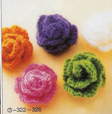 Crochet wool rosette