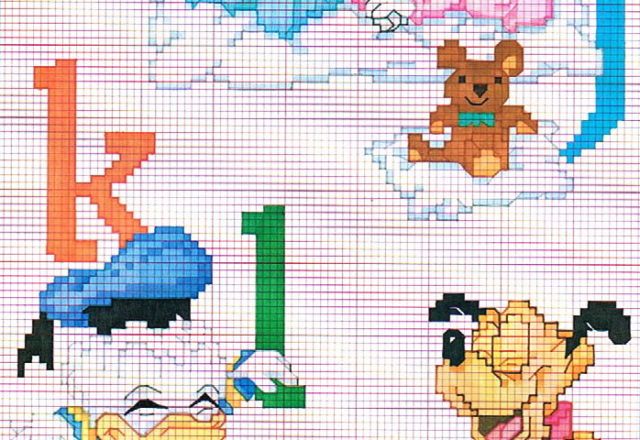 Cross stitch Baby Disney Alphabet (2)