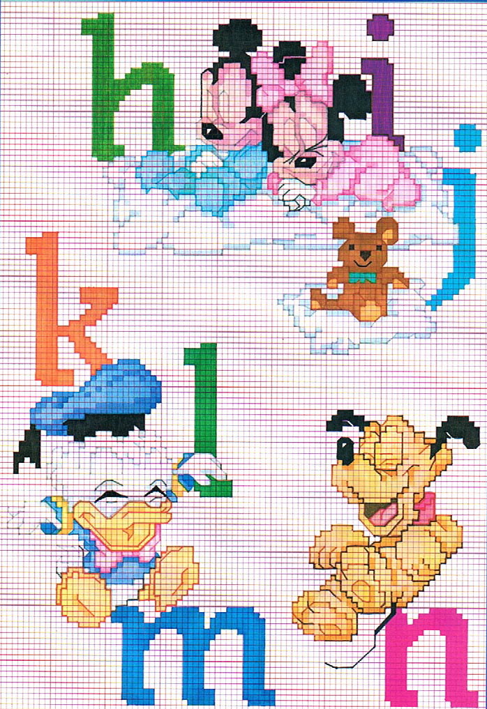 Cross stitch Baby Disney Alphabet (2)