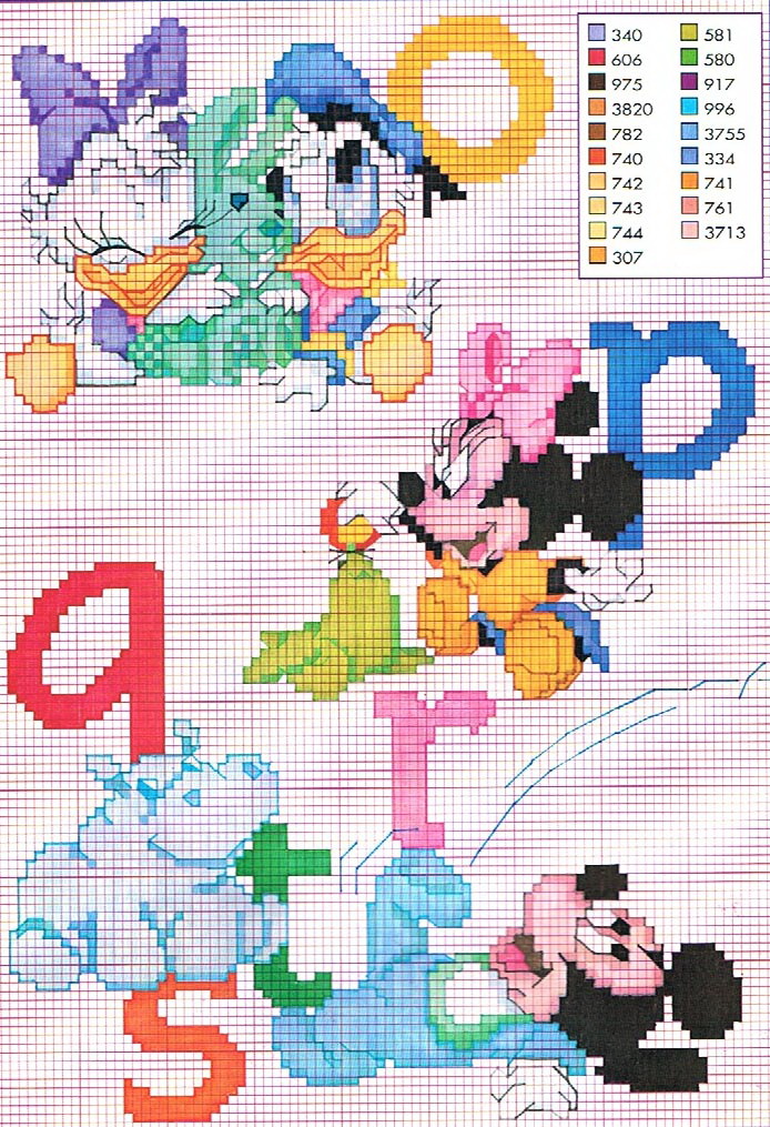 Cross stitch Baby Disney Alphabet (3)