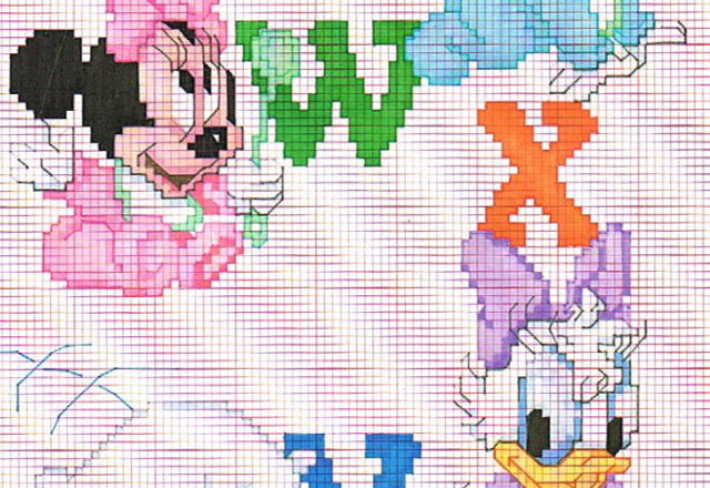 Cross stitch Baby Disney Alphabet (4)