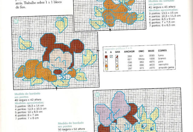 Cross stitch Baby Disney for baby blankets and baby sheets (1)