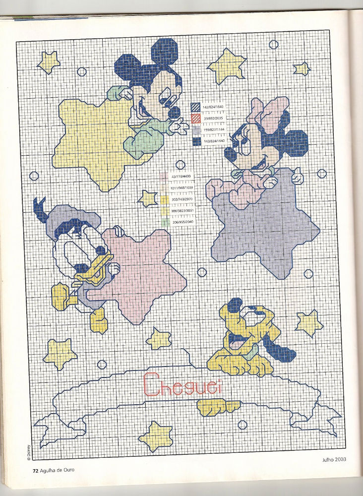 Cross stitch Baby Disney for baby blankets and baby sheets (2)