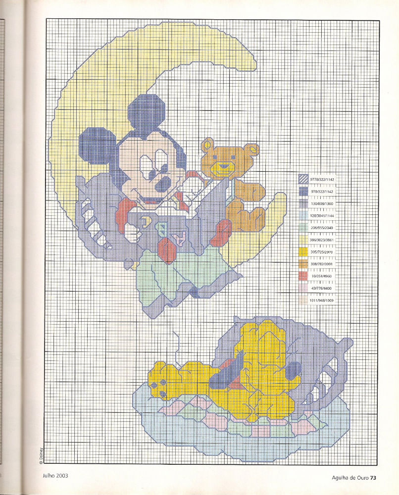 Cross stitch Baby Disney for baby blankets and baby sheets (3)