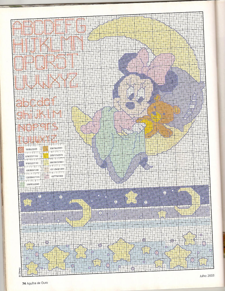 Cross stitch Baby Disney for baby blankets and baby sheets (4)