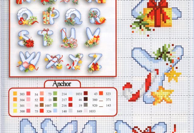 Cross stitch Christmas alphabet (4)