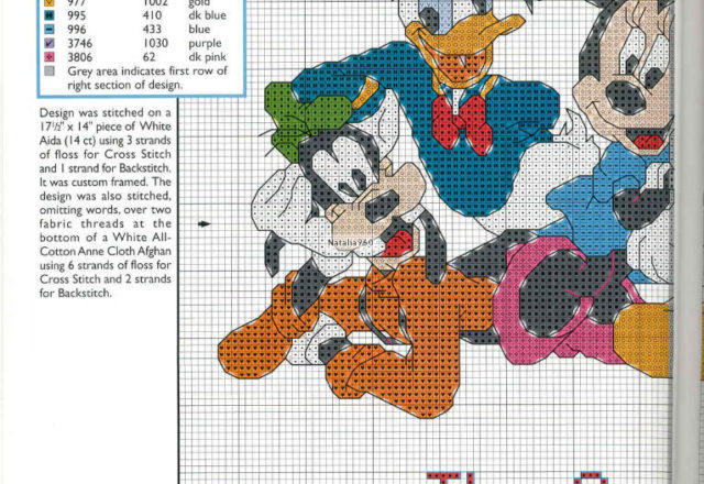 Cross stitch Disney characters together (2)