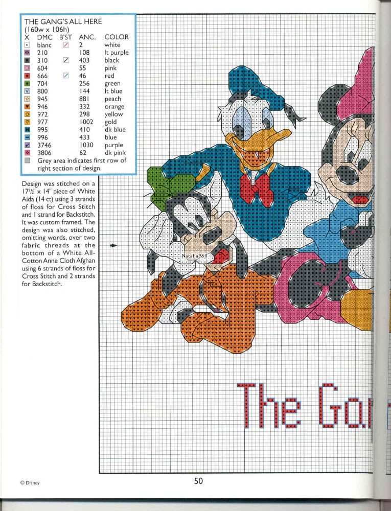 Cross stitch Disney characters together (2)