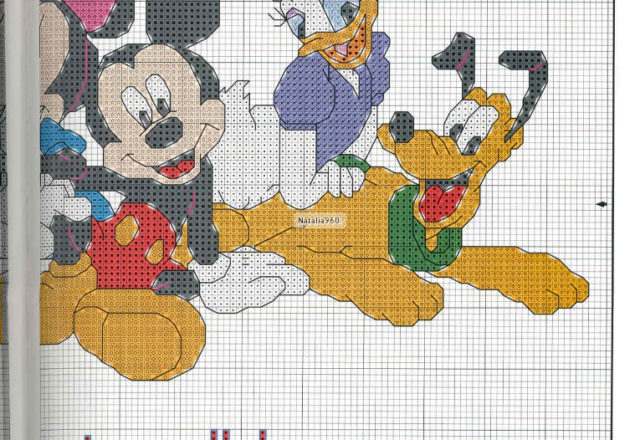 Cross stitch Disney characters together (3)