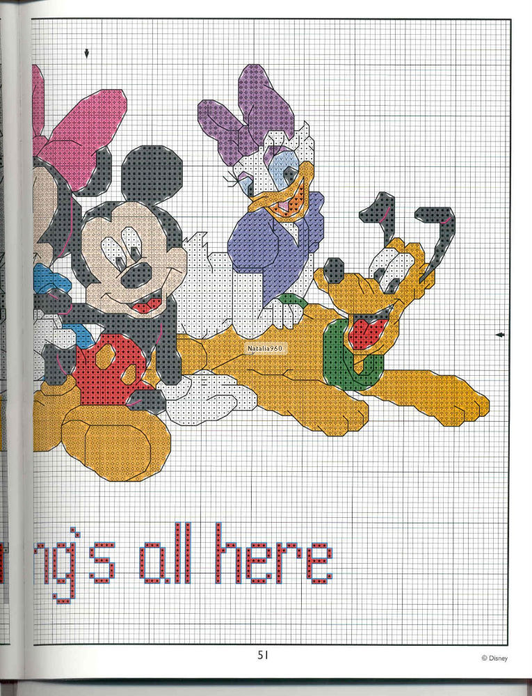 Cross stitch Disney characters together (3)