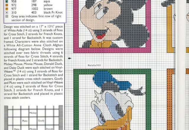 Cross stitch Disney characters together (4)