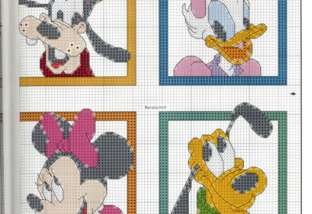 Cross stitch Disney characters together (5)
