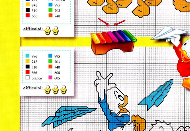 Cross stitch Huey Dewey Louie (2)
