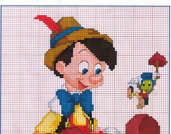 Cross stitch Pinocchio