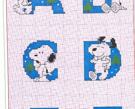 Cross stitch alphabet Charlie Brown Peanuts (1)