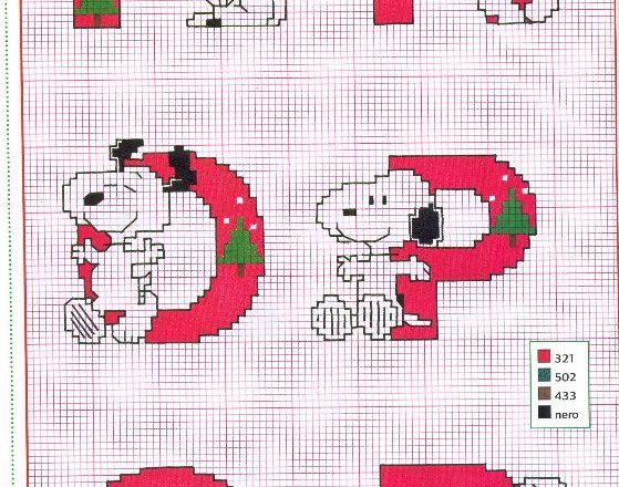 Cross stitch alphabet Charlie Brown Peanuts (3)