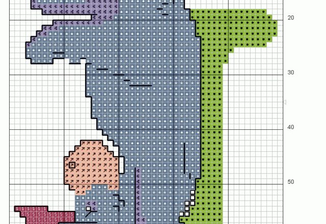 Cross stitch alphabet uppercase with Winnie-The-Pooh (1)