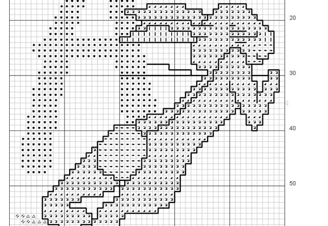 Cross stitch alphabet uppercase with Winnie-The-Pooh (3)