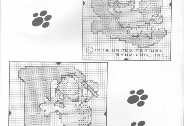 Cross stitch alphabet with Cat Garfield (13)