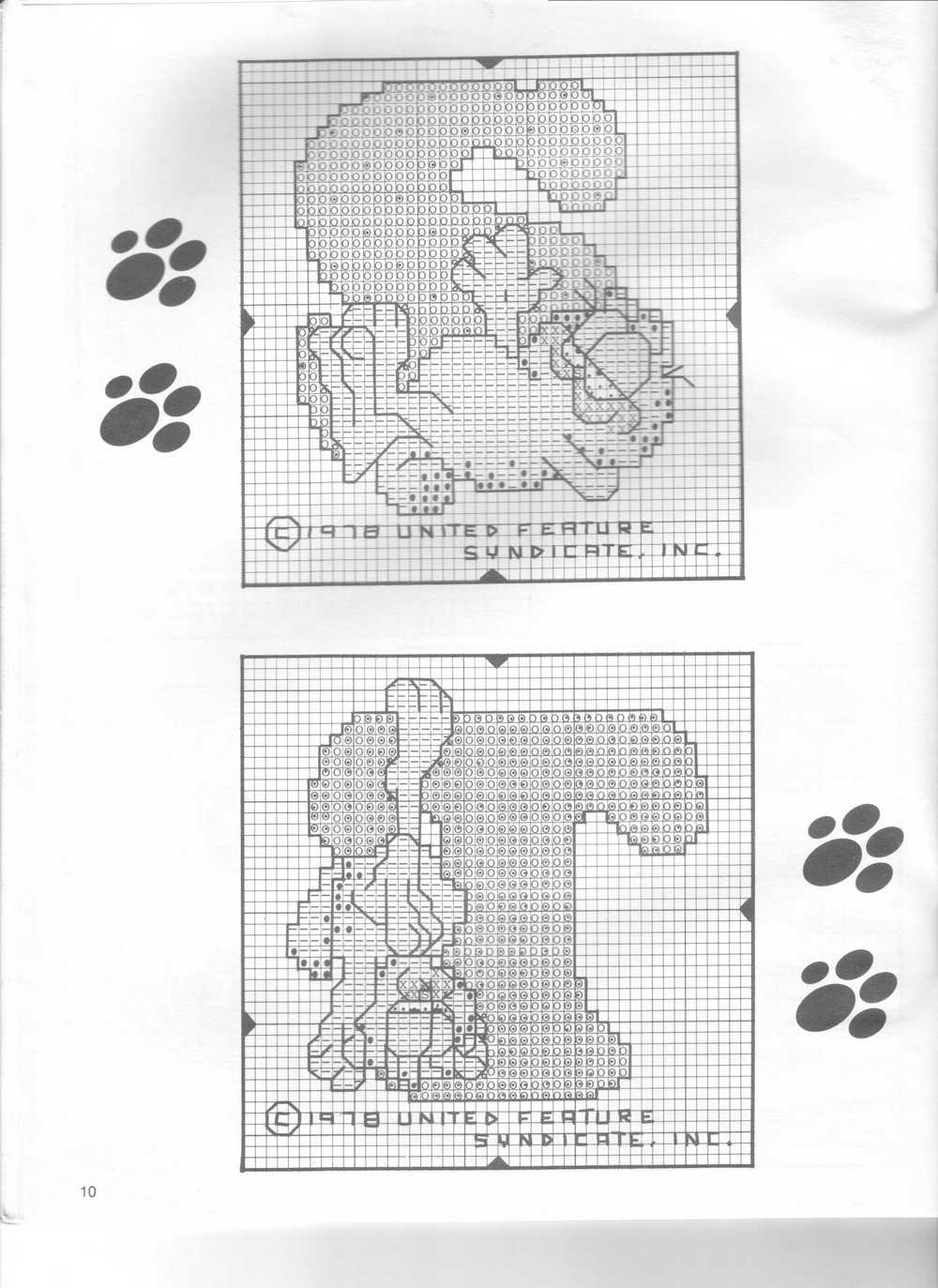 Cross stitch alphabet with Cat Garfield (14)