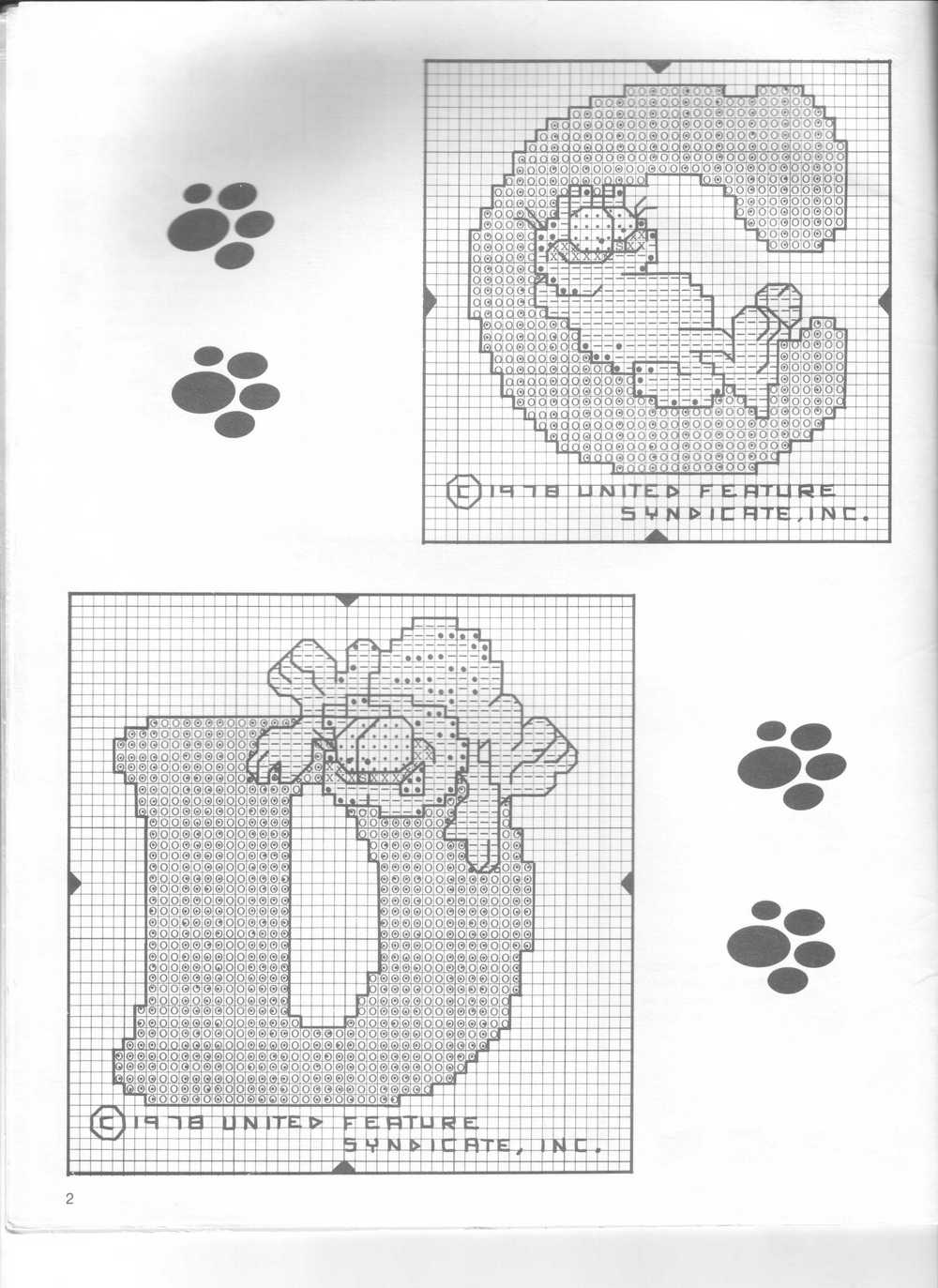 Cross stitch alphabet with Cat Garfield (4)