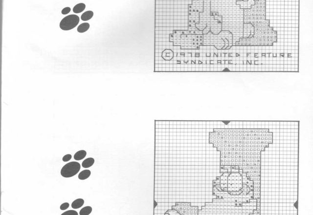 Cross stitch alphabet with Cat Garfield (9)