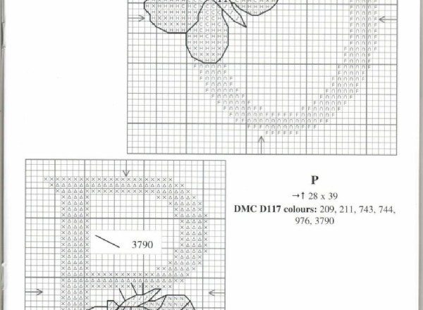 Cross stitch alphabet with butterflies (9)