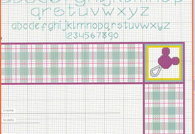 Cross stitch baby blanket with Disney babies (2)