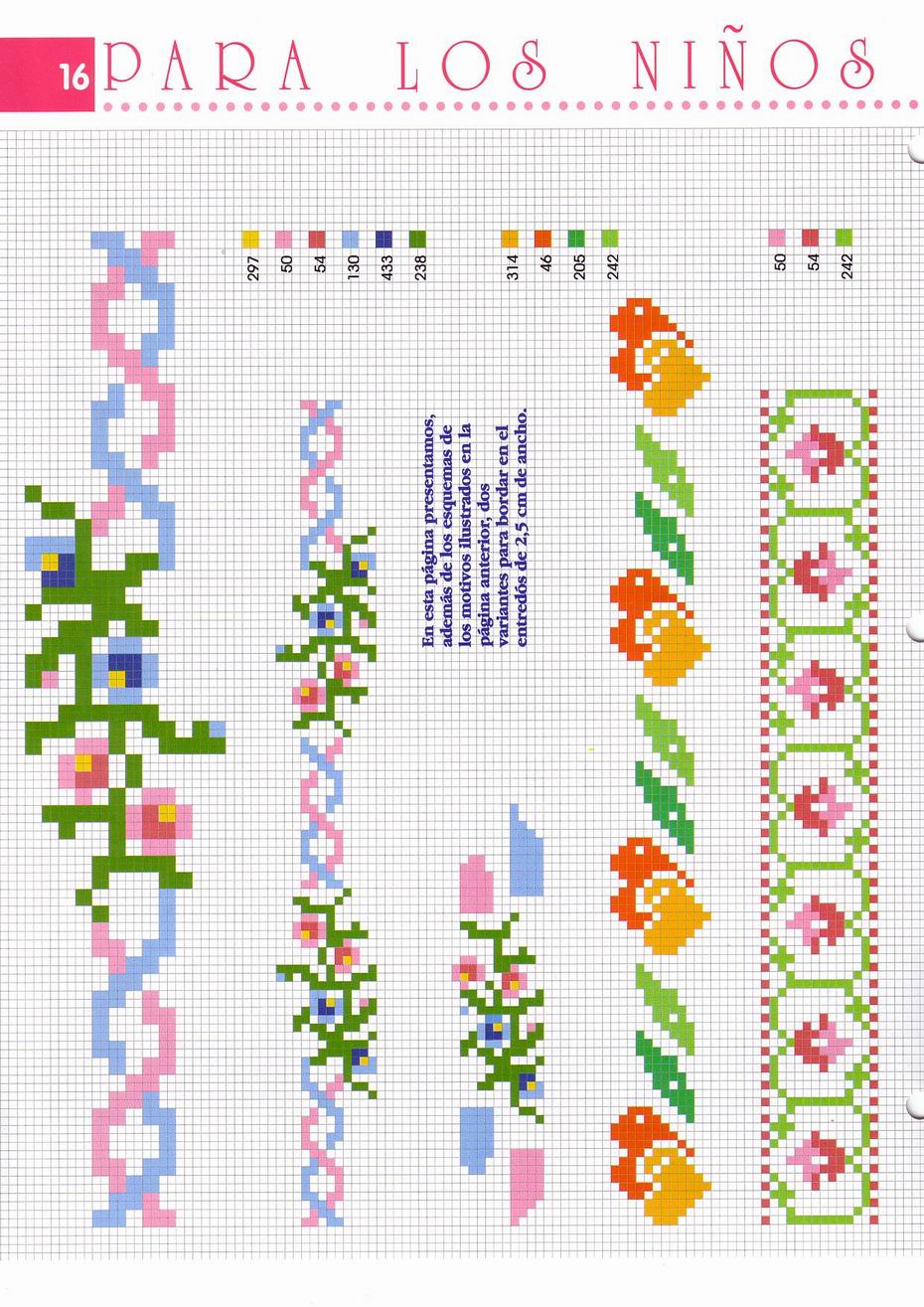 Cross stitch borders for baby set (2)