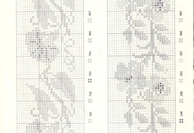Cross stitch borders with cherries and flowers (3)