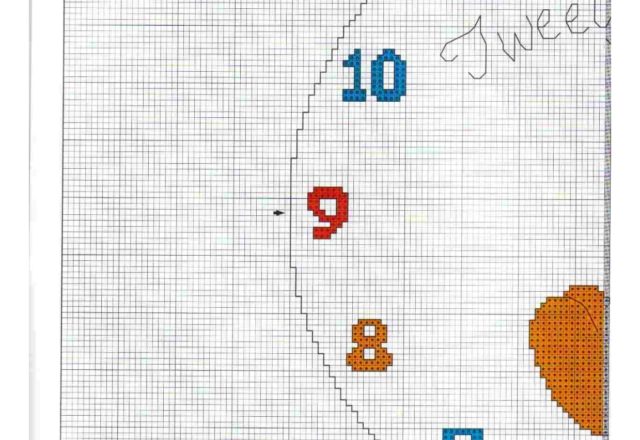 Cross stitch clock with Tweety from Looney Tunes (2)