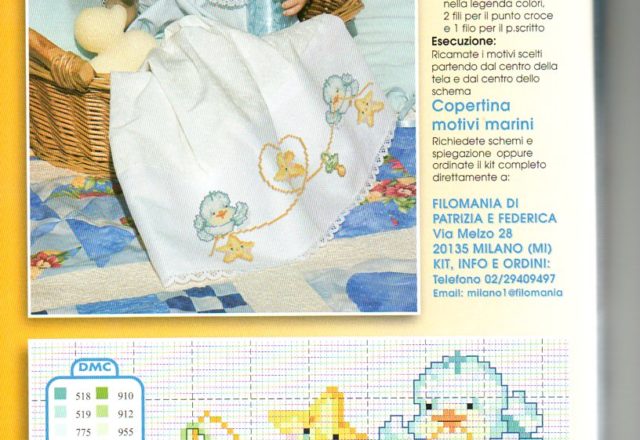 Cross stitch cot sheet stars and birds (1)