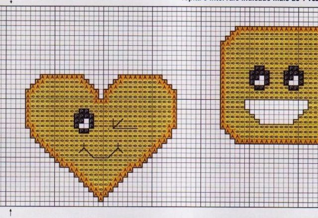 Cross stitch cot sheet stars and herts (3)